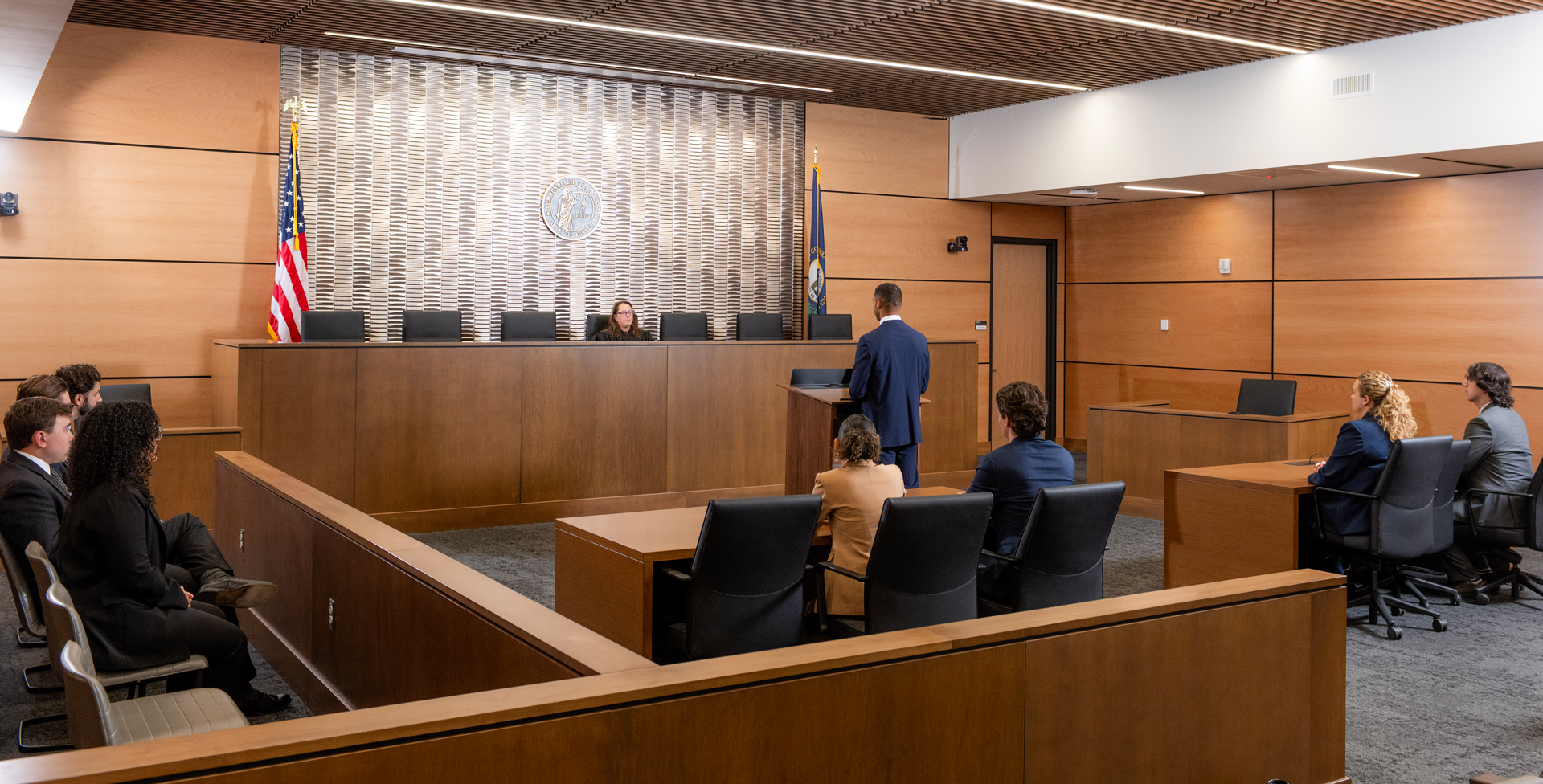 Interior of the Chase College Foundation Courtroom