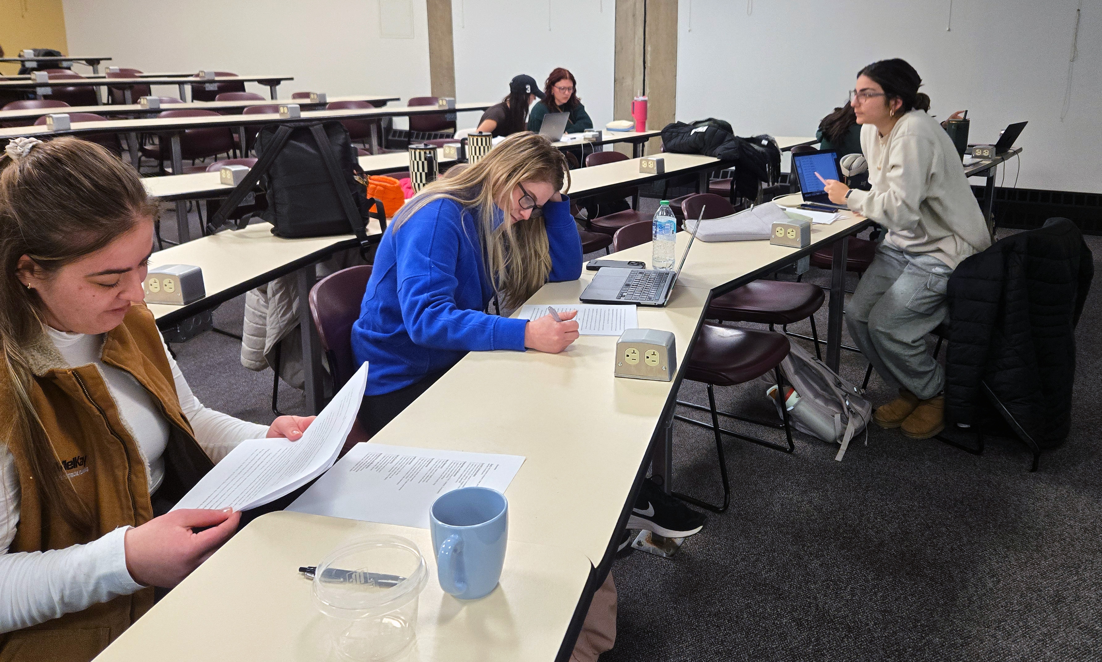 Students in writing workshop