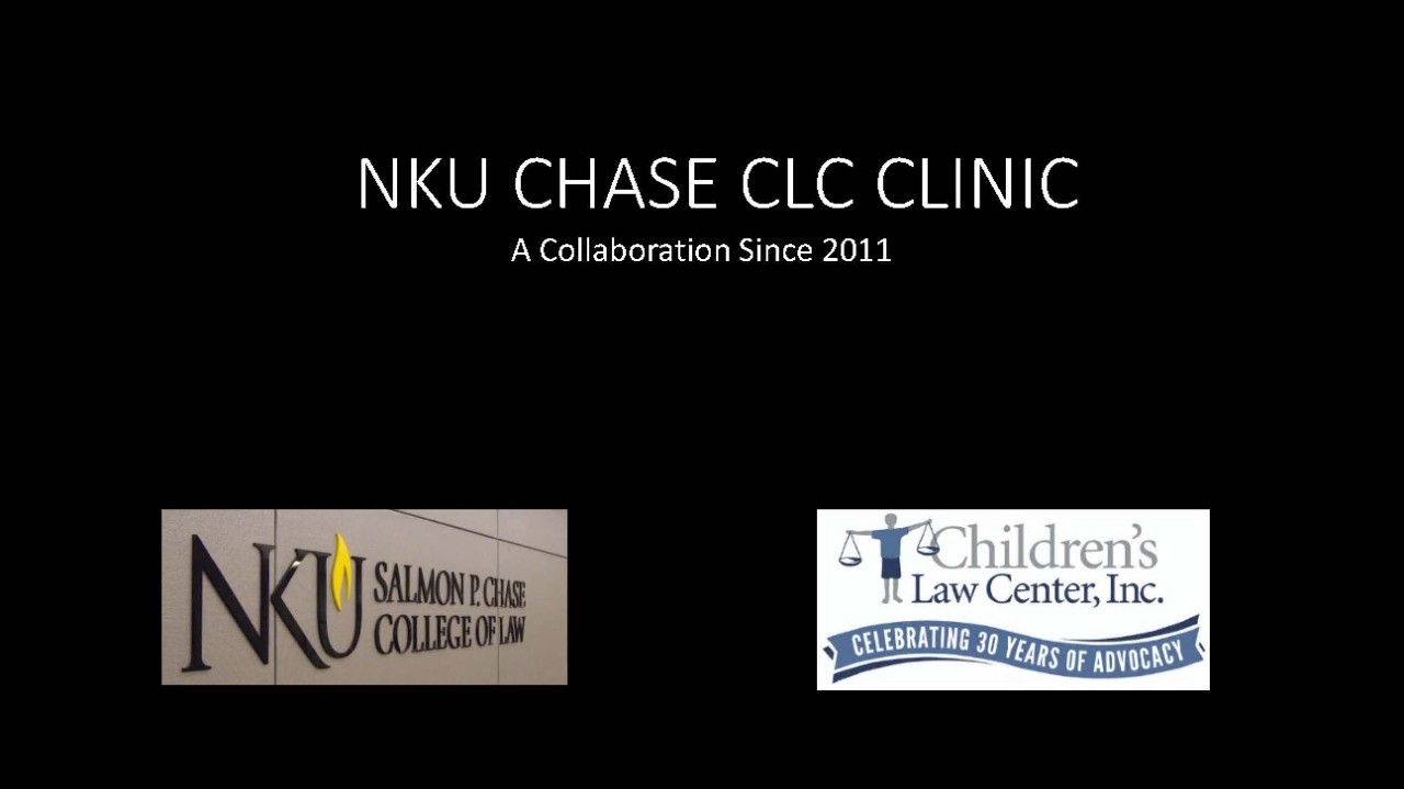 Image of NKU Chase College of Law logo and Children's Law Center logo