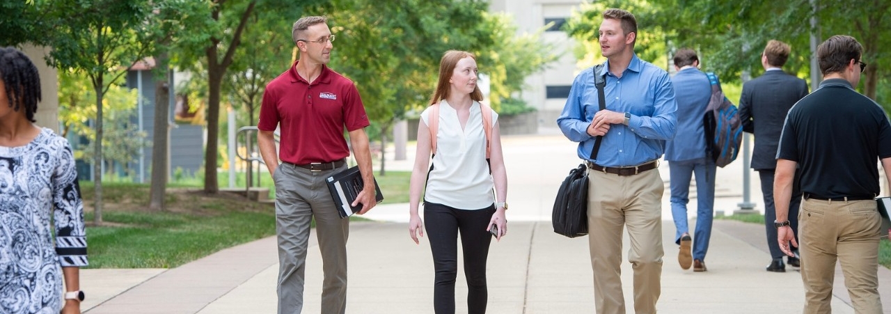 Chase student walking