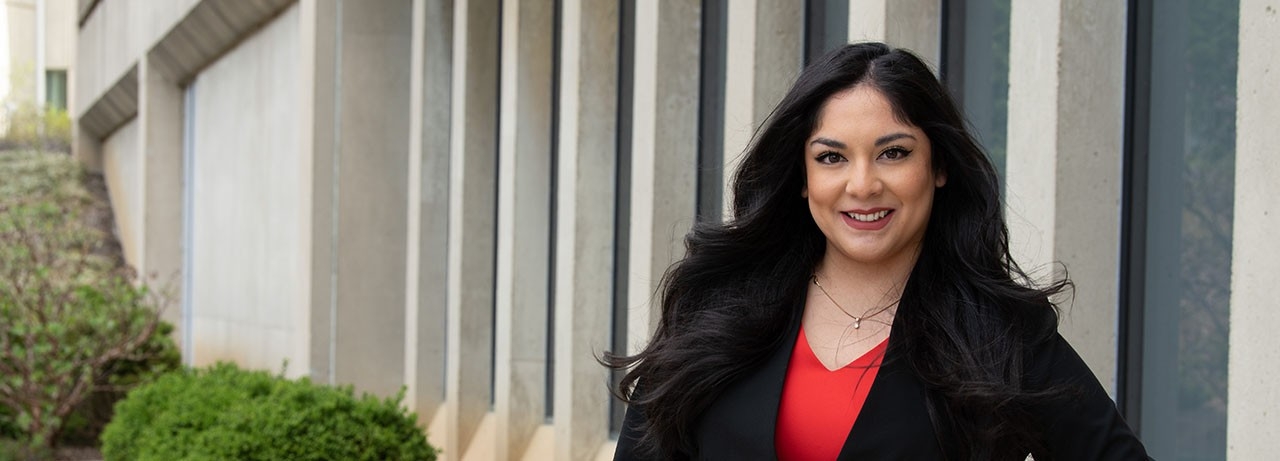 Smiling professionally dressed woman
